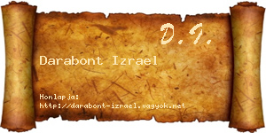 Darabont Izrael névjegykártya